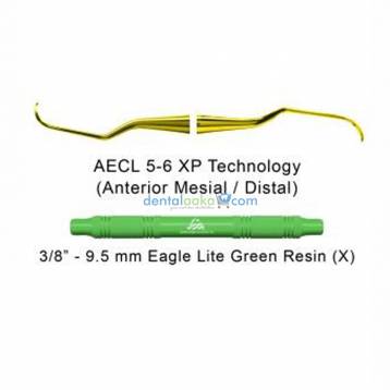 AMERICAN EAGLE CURETTE LANGER 5-6 GREEN RESIN HANDLE WITH XP TECHNOLOGY - AECL5-6XPX