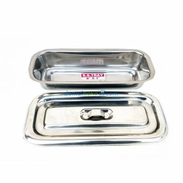 CLASSIC TRAY WITH LID STAINLESS STEEL